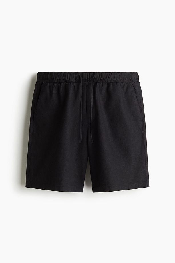Keten Karışımlı Şort Relaxed Fit - 1