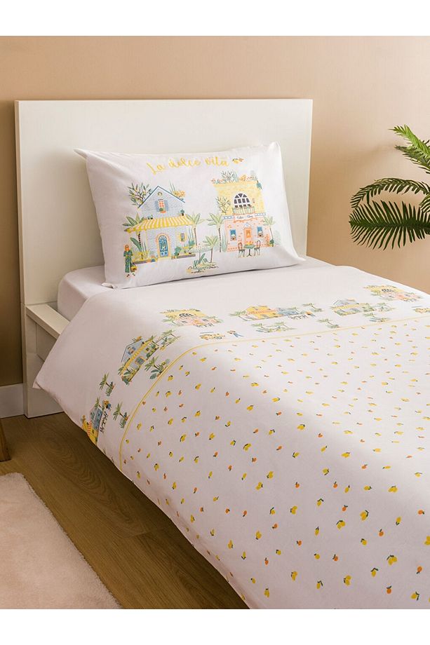 LCW HOME Baskılı Tek Kişilik Nevresim Seti - 1