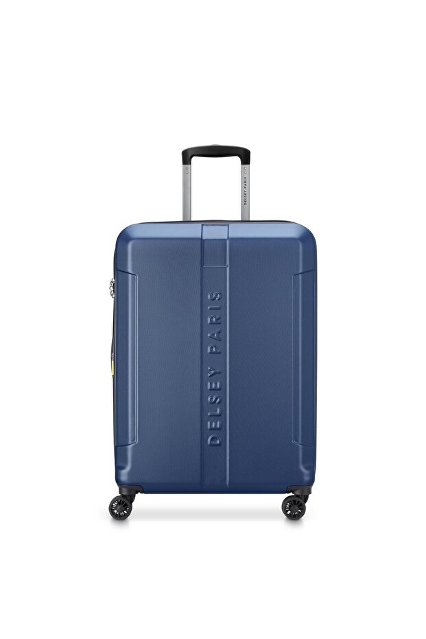 Depart Hard 81cm Hardcase Expandable 4 Double Wheel Check-In Luggage Trolley Case Navy Blue