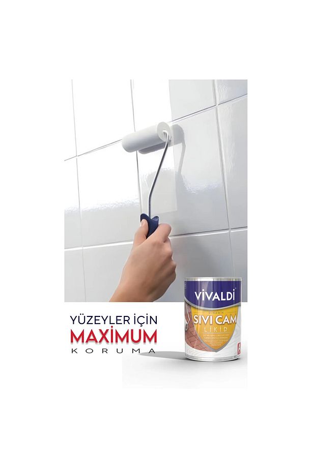Fayans Boyası Seti Sıvı Cam Ve Uygulama Seti Tezgah,mermer,banyo,mutfak Boyama Seti Kavakyeli 1 Lt - 4