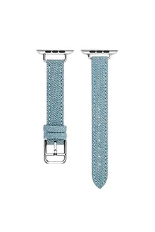 Apple Watch Uyumlu38-40-41mm1/2/3/4/5/6/se/7/8/9 Ve Seri10 (42MM) Kordon Loop Kordon Jean Kordon - 1
