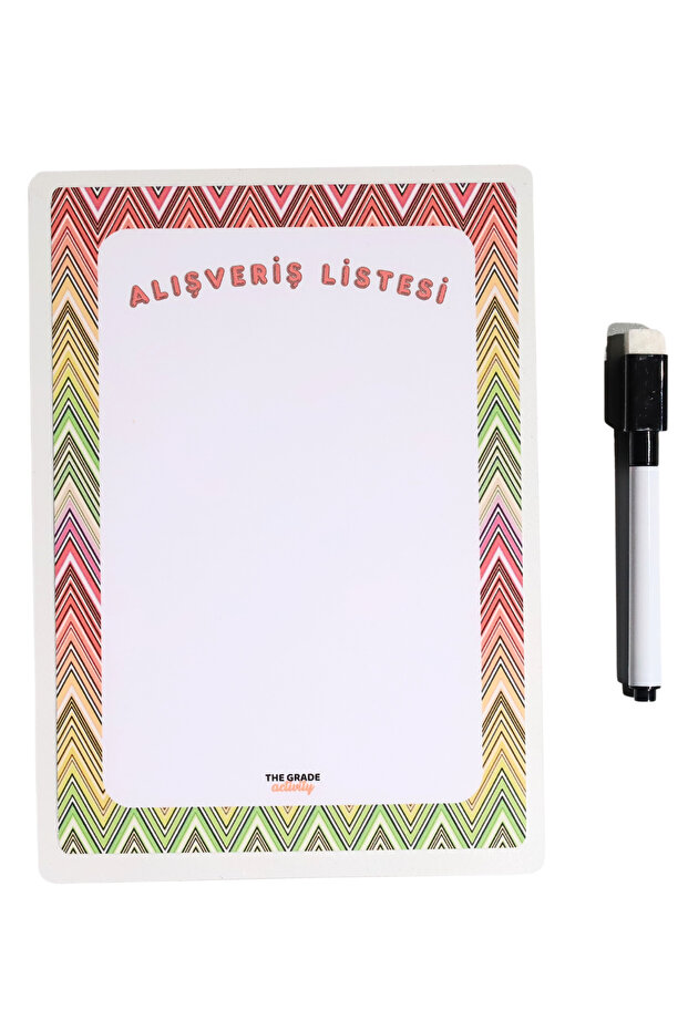 Summer-Sil Notepad Zigzag Patterned My Shopping List Refrigerator Notepad.Magnetic Notepad Magnet Notepad21X15 - 5