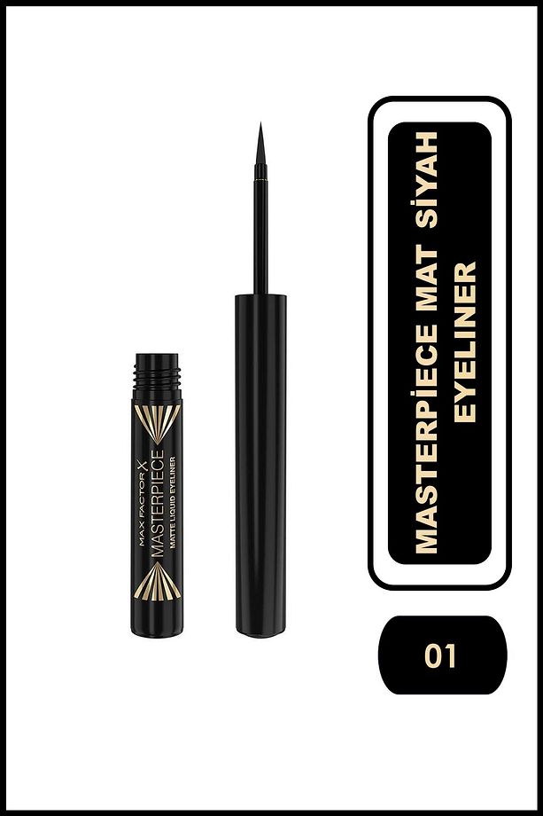 Masterpiece Mat Sıvı Eyeliner - 01 - Siyah, 1.7ml - 1