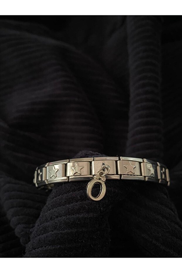 Letter Ö Starry Steel Italian Charm Bracelet