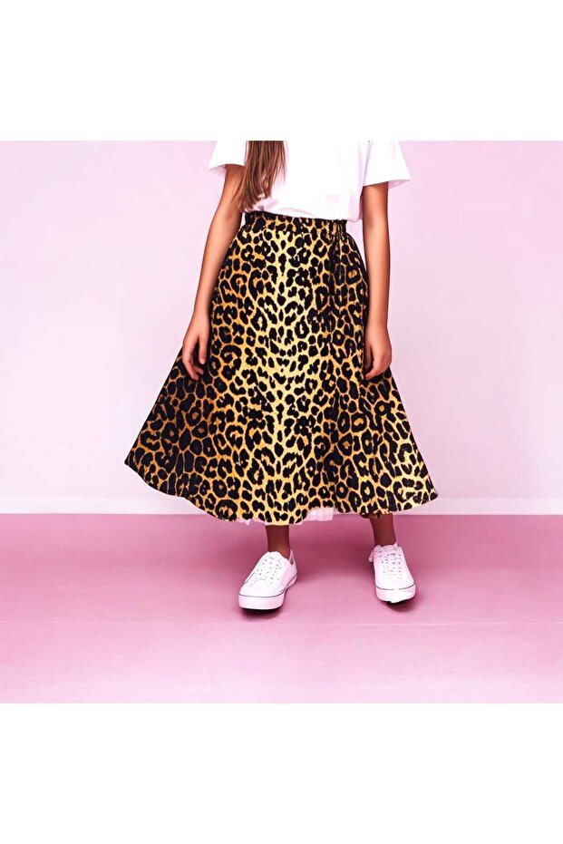 8-14 Years Old Girl's Pleated Long Skirt