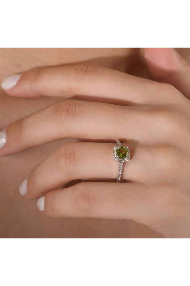 1.06 Karat Pırlanta Sarı Safir Yüzük, Mücevher Sertifikalı - 5