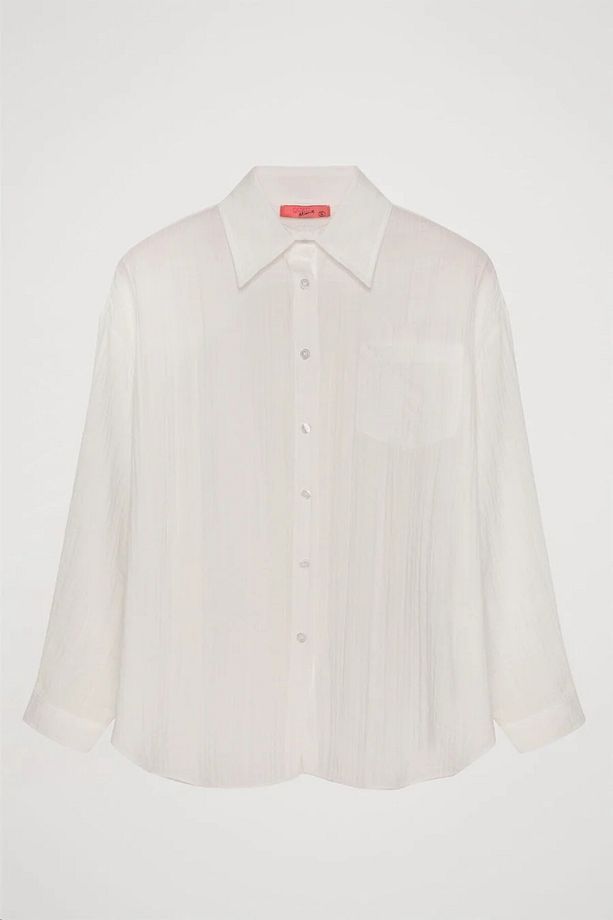 Cepli Oversize Basic Dokulu Gömlek - 2