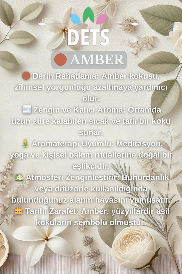 Amber Uçucu Yağı – Buhurdanlık, Difüzör Ve Oda Kokusu Esansı, Hava Nemlendirici Kokusu, 10ml - 3