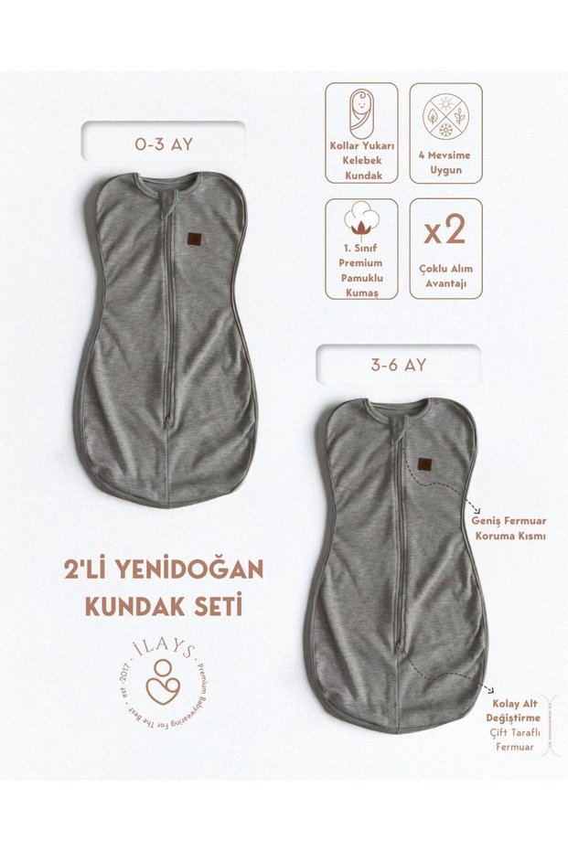 2-Piece Newborn Butterfly Swaddle – Tight Wrap Narrow Model