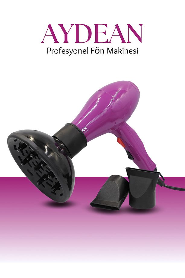 Turbo profesyonel saç kurutma fön makinası 3600 MOR VİGOLU - 4