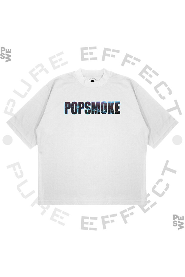 Unisex Oversize Vlone Popsmoke Printed Boxy Fit Thick Fabric (240Gsm) T-Shirt
