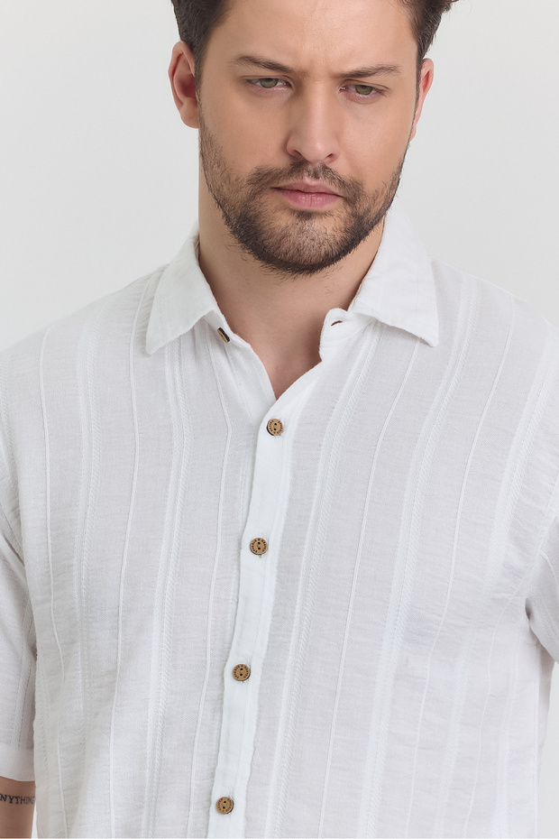 قميص موسلين منقوش - 4100 - 6