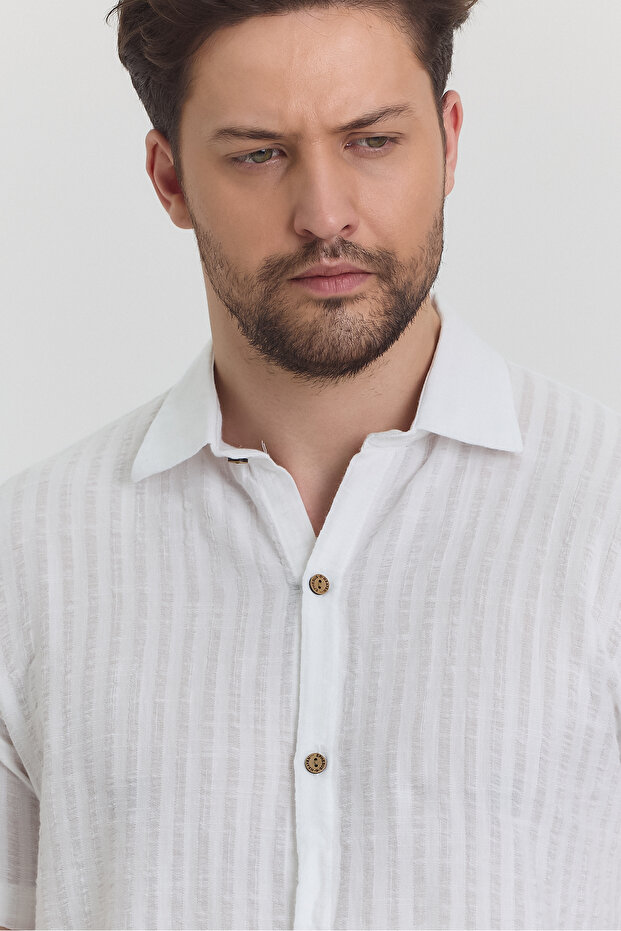 قميص موسلين منقوش - 4100 - 6