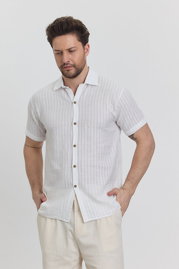 قميص موسلين منقوش - 4100 - 4