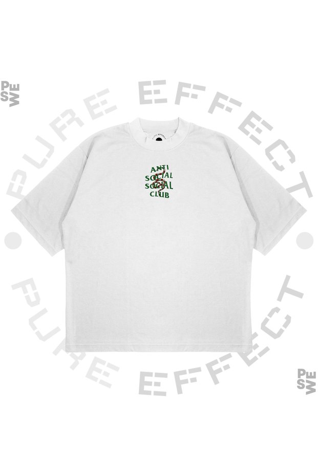 Unisex Oversize Anti Social Social Club Snake Printed Boxy Fit Thick Fabric T-Shirt