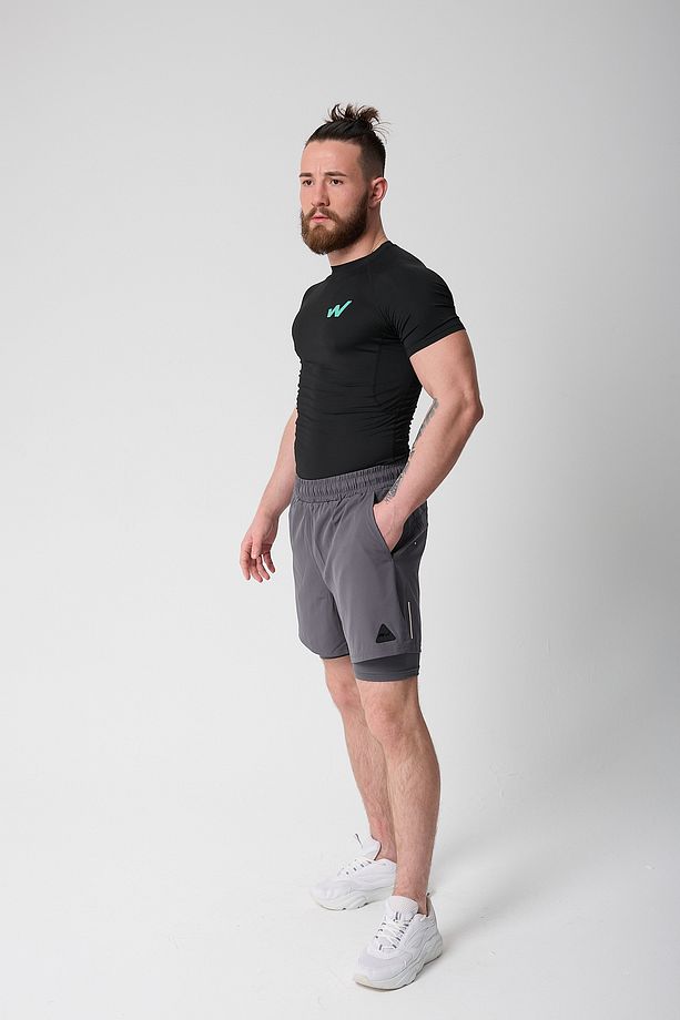 Paw Apex Erkek Running Hızlı Kuruma Antreman Fitness Spor Performans Taytlı Şort - 1
