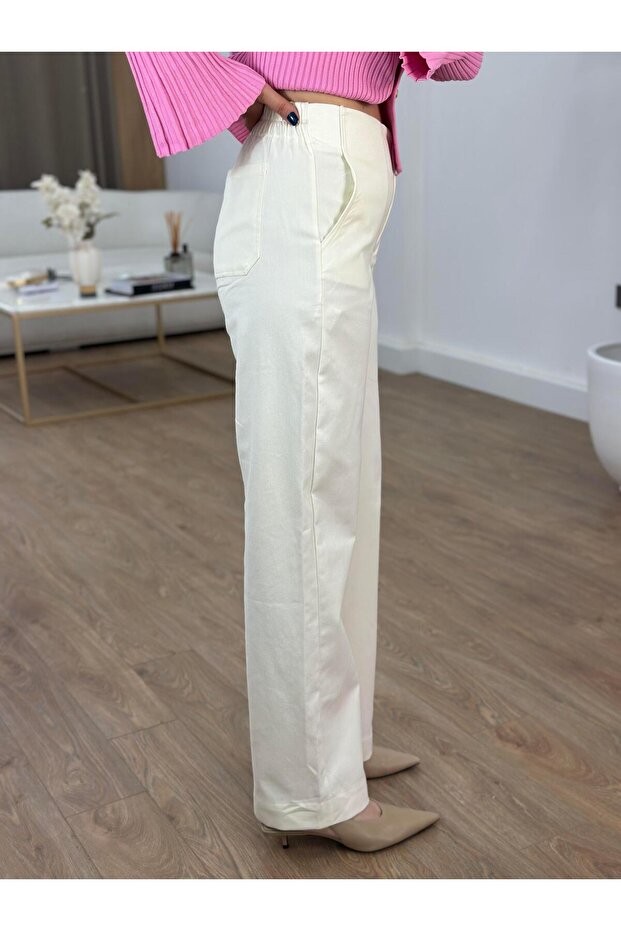 بنطال ليكرا بأزرار مزدوجة - إكرو - 2