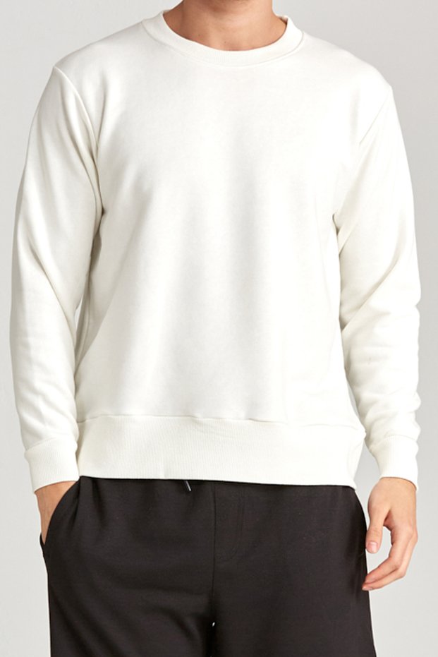 Erkek Regular Sweatshirt Beyaz