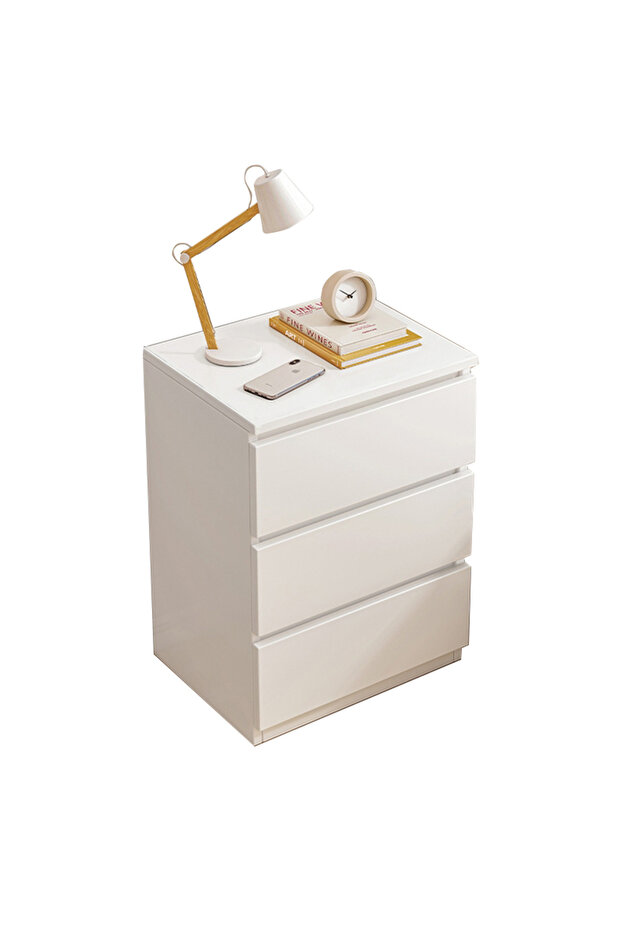 طاولة بجانب السرير، طاولات جانبية بسيطة وحديثة لغرفة النوم - 1