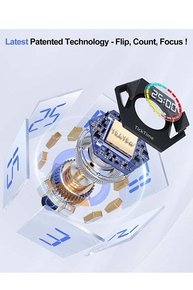 Timer, Hexagonal Cube, Custom Countdown, Suitable for Work, Office, Study, Task - 2