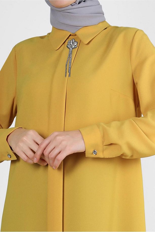 TAŞ DETAYLI DÜZ TUNİK 43816 - 4