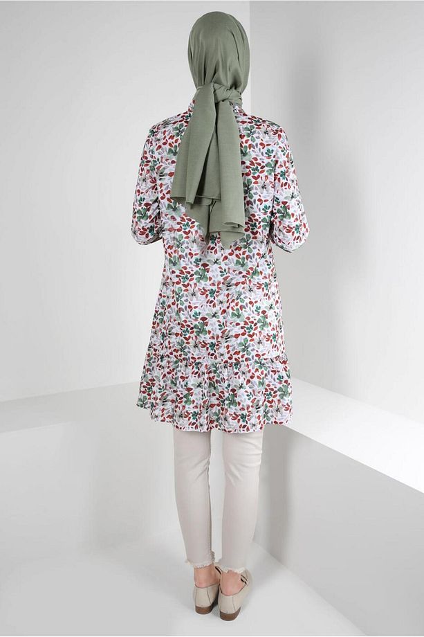 Desenli Düğmeli Tunik 42904 - 3