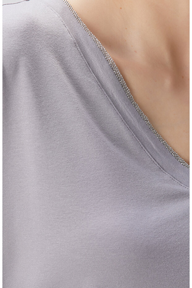 Gri Melanj T-shirt - 6