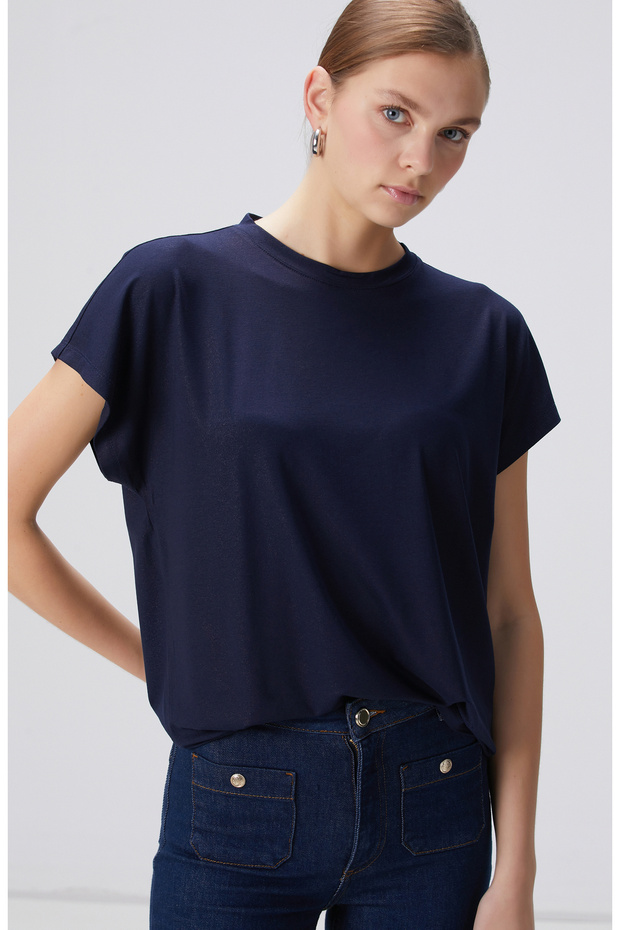 Lacivert T-shirt - 4