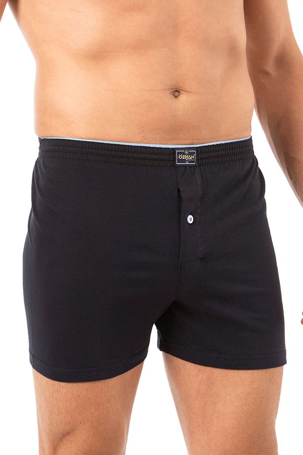 Özkan 0041 5'li Paket Erkek %100 Pamuklu Şardonlu Klasik Rahat Kesim Havlu Bel Süprem Penye Boxer - 5