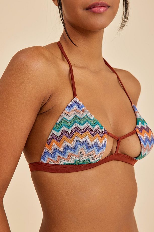Hawaii Mocha Balensiz Üçgen Bralet Bikini Üst - 7