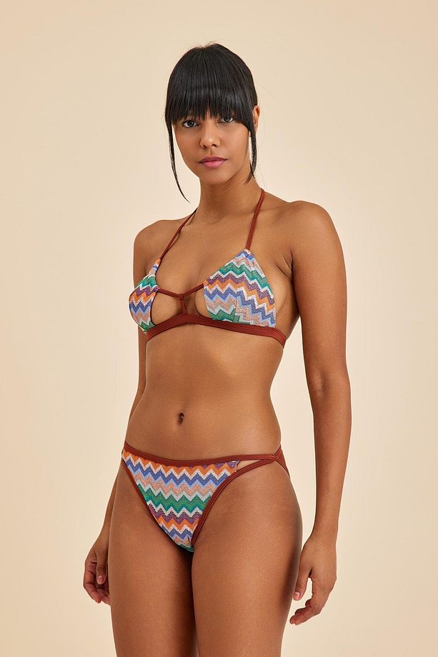 Hawaii Mocha Balensiz Üçgen Bralet Bikini Üst - 6