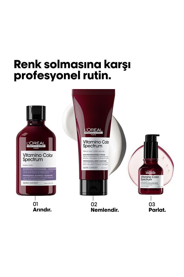Vitamino Color Spectrum Sarı Saçlar İçin Sarı Tonlarını Nötralize Edici Mor Şampuan 300 ml/GEM9856 - 2