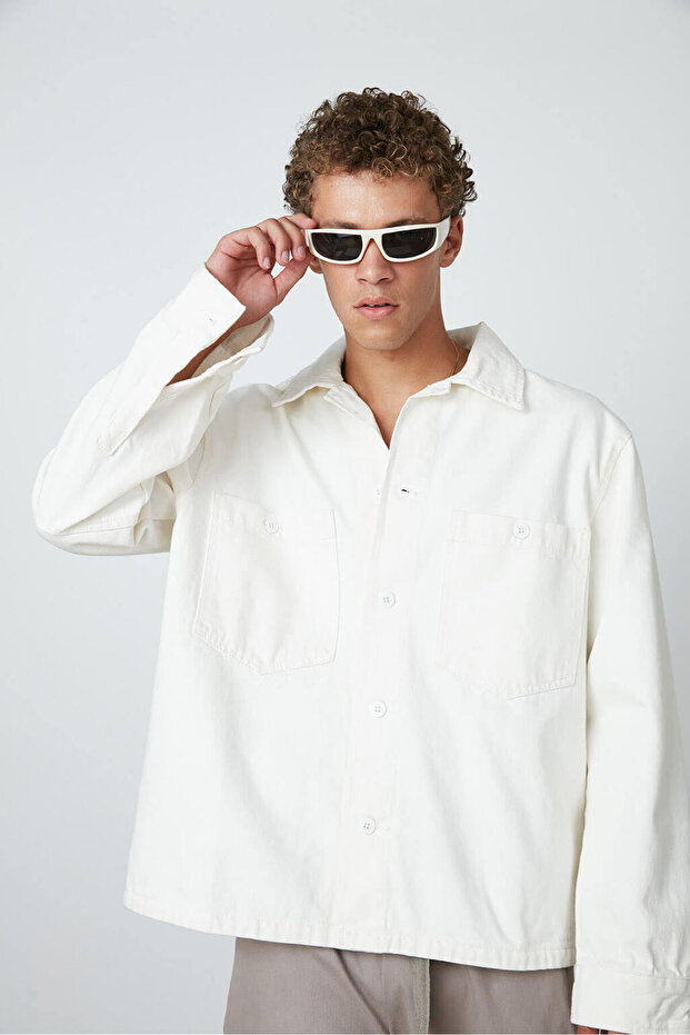 Oversize Gömlek Ceket - 3