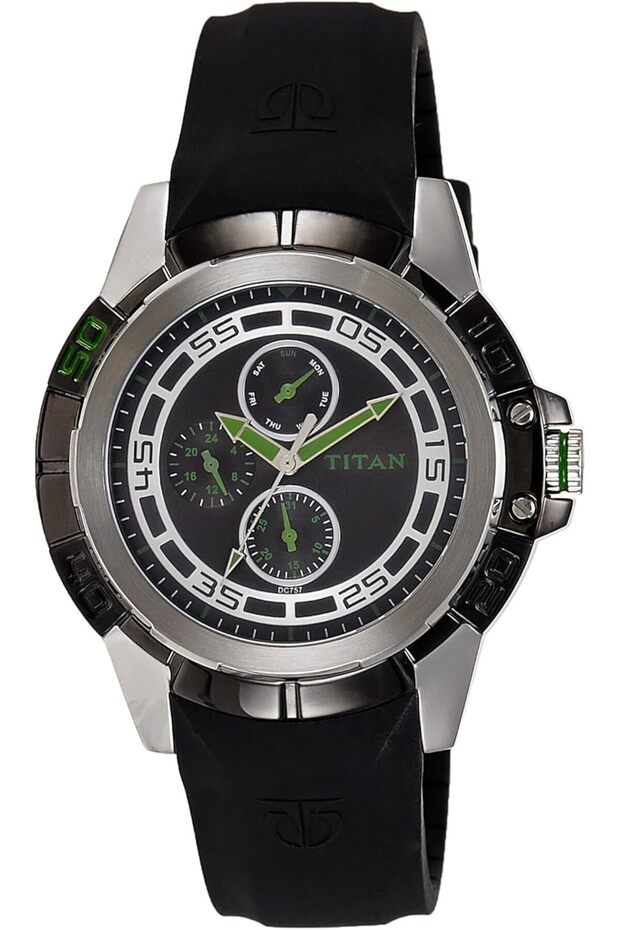 Titan Men Quartz Watch With Analog Display And Leather Bracelet 9467Kp02 - 1