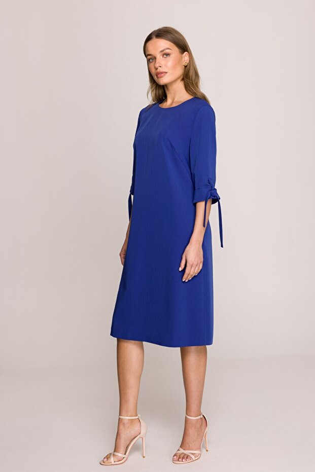 Rochie trapez cu maneci legate - 1