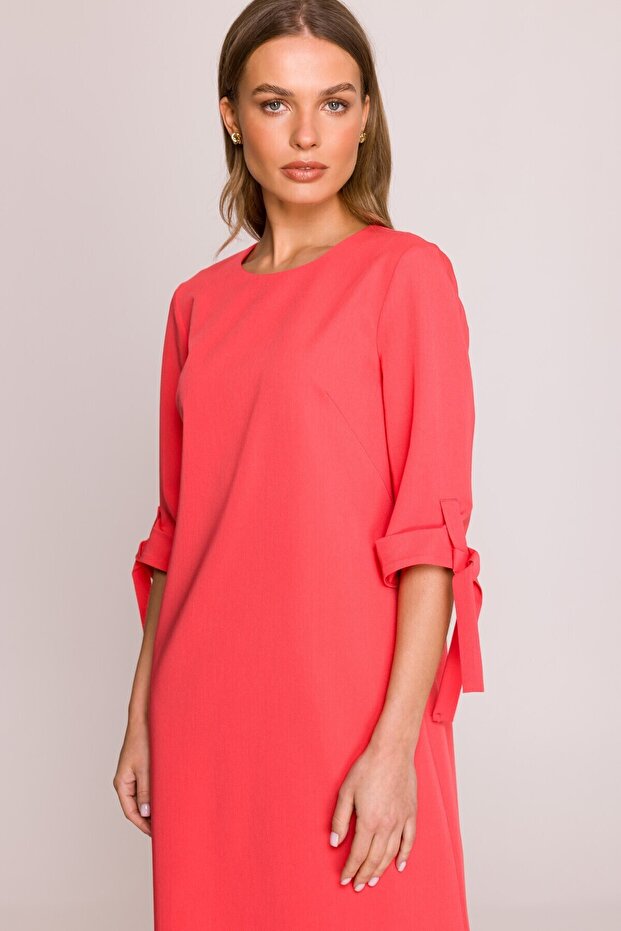 Rochie trapez cu maneci legate - 3