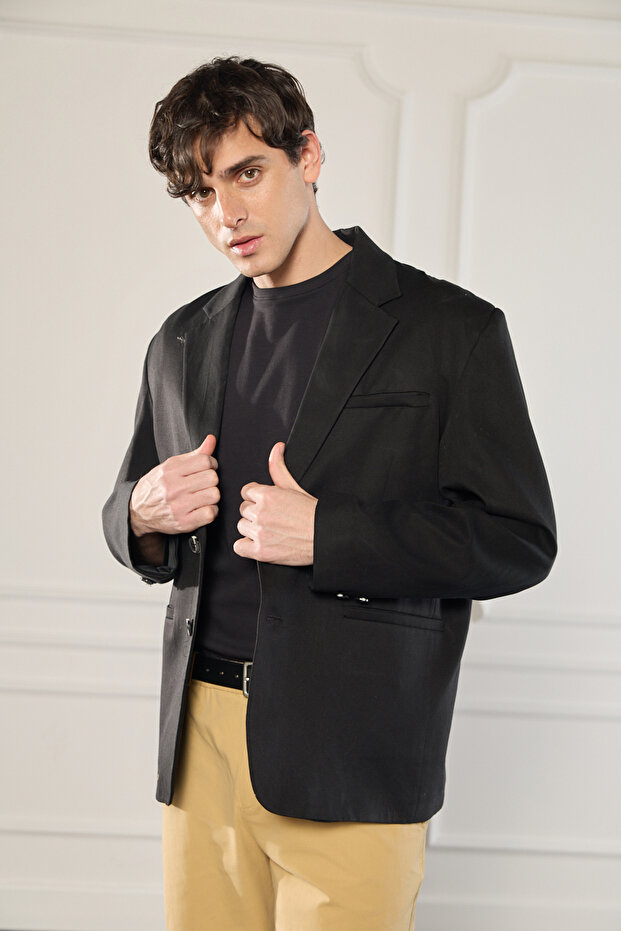 Oversize Keten Ceket - 2