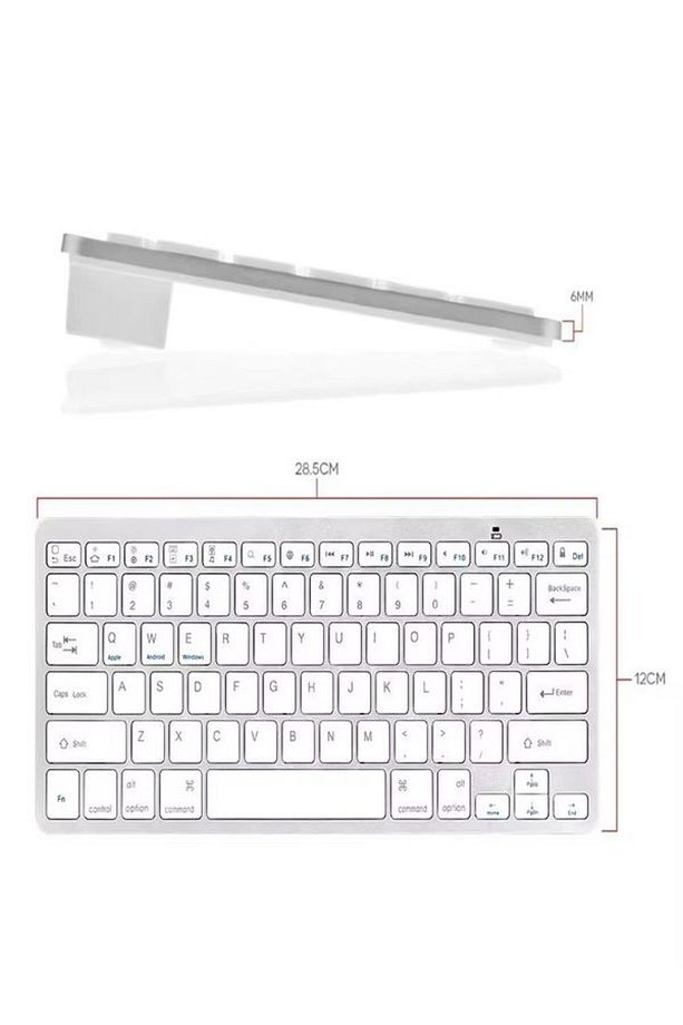 Mini IOS Android Windows Uyumlu 2.4G+BT5.2+BT3.0 Bluetooth Klavye Mouse Seti - 5