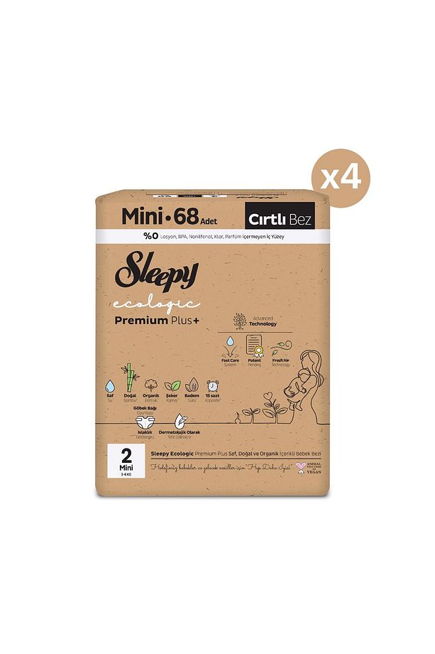 Ecologic Premium Plus Efsane Paket Bebek Bezi 2 Numara Mini 272 Adet - 3