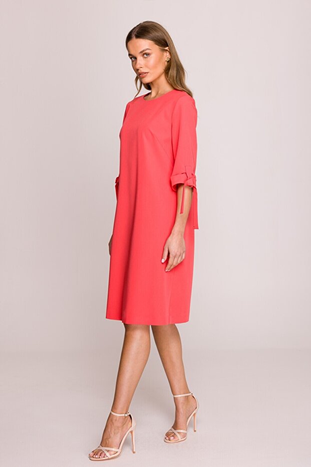 Rochie trapez cu maneci legate - 1