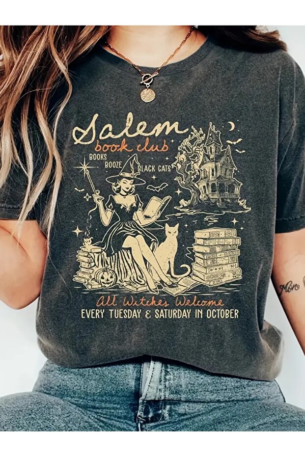 Witch Book Washed Oversize Vintage Tshirt