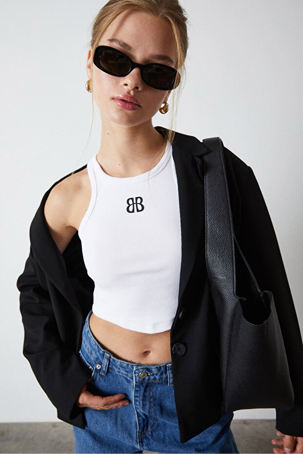 Çift Düğmeli Kısa Ceket - 2