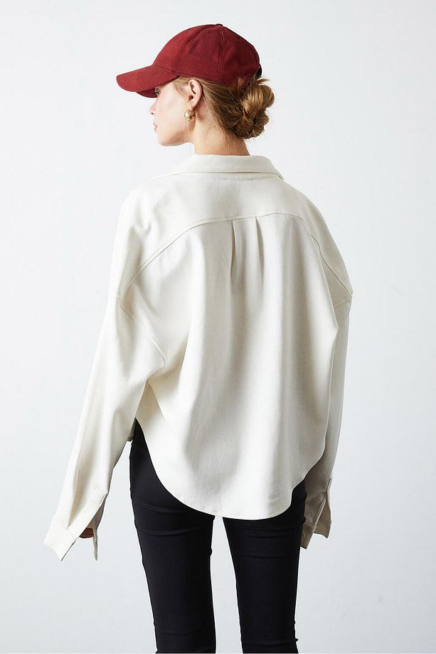 Örme Oversize Gömlek - 5
