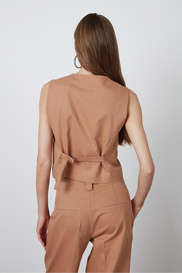 Arkası Kemerli Yelek - 5