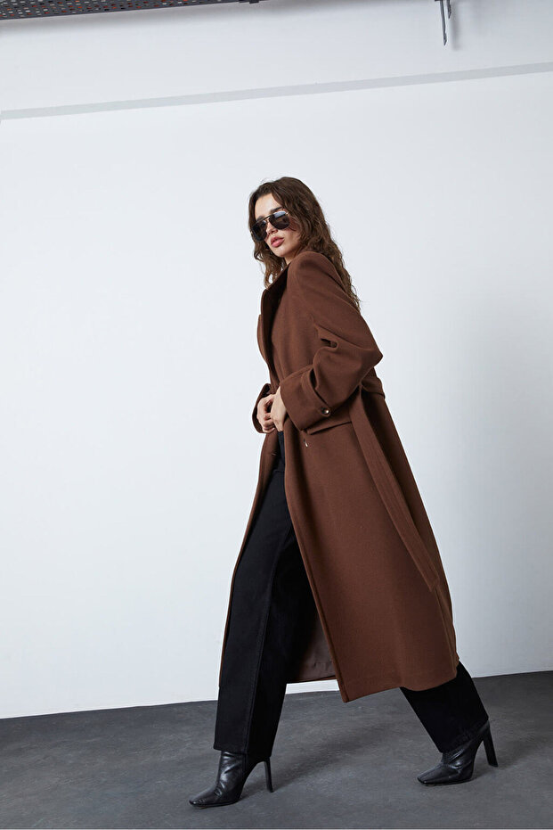 Oversize Kaşe Kaban - 1