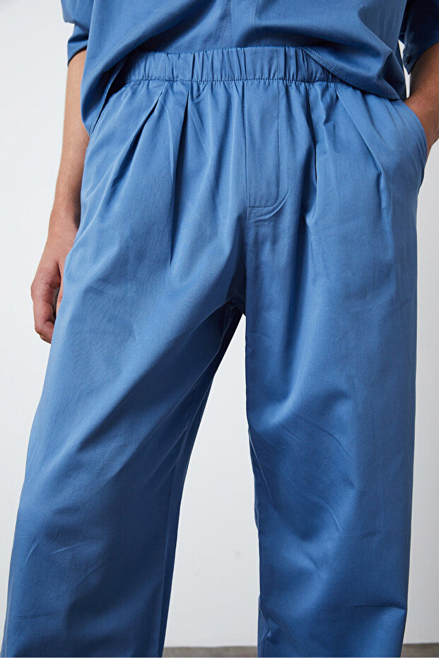 Lastikli Poplin Pantolon - 3