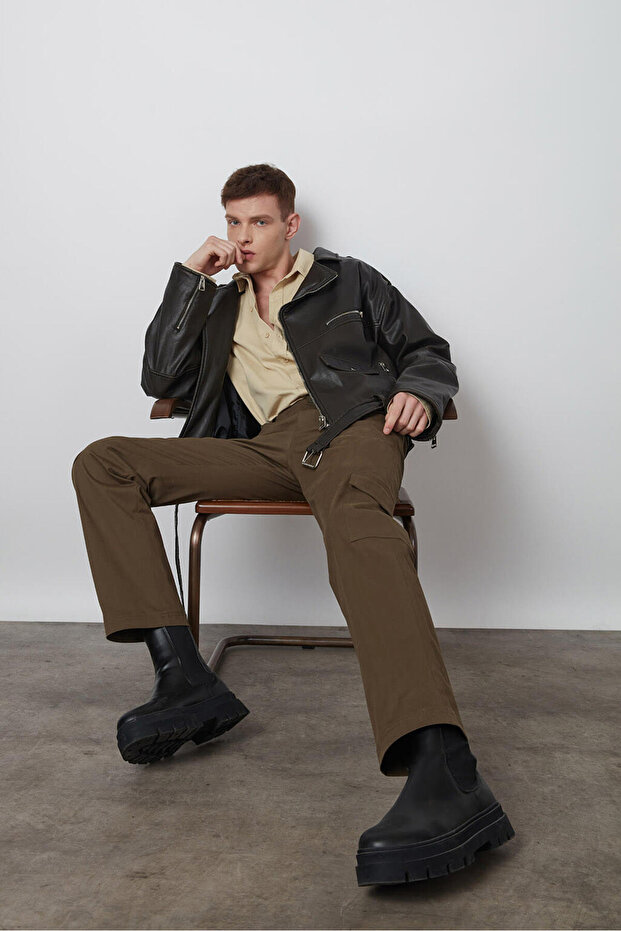 Gabardin Kargo Pantolon - 1