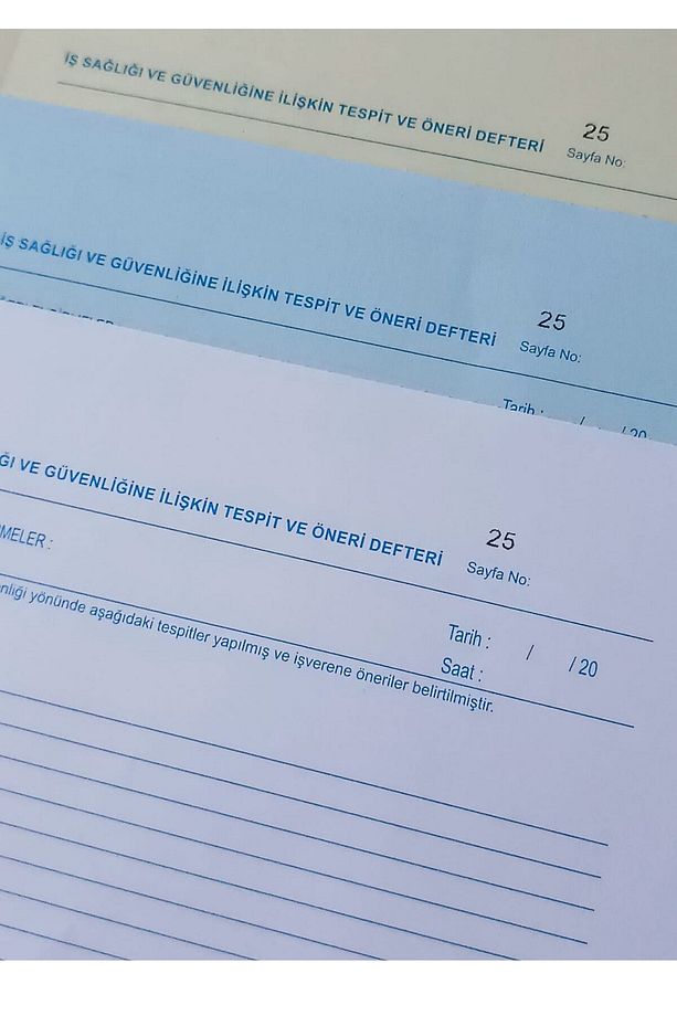 Iş Sağlığı Ve Iş Güvenliği Tespit Öneri Defteri 3 Nüsha 25 Yaprak Numaralı (10 LU PAKET) - 3