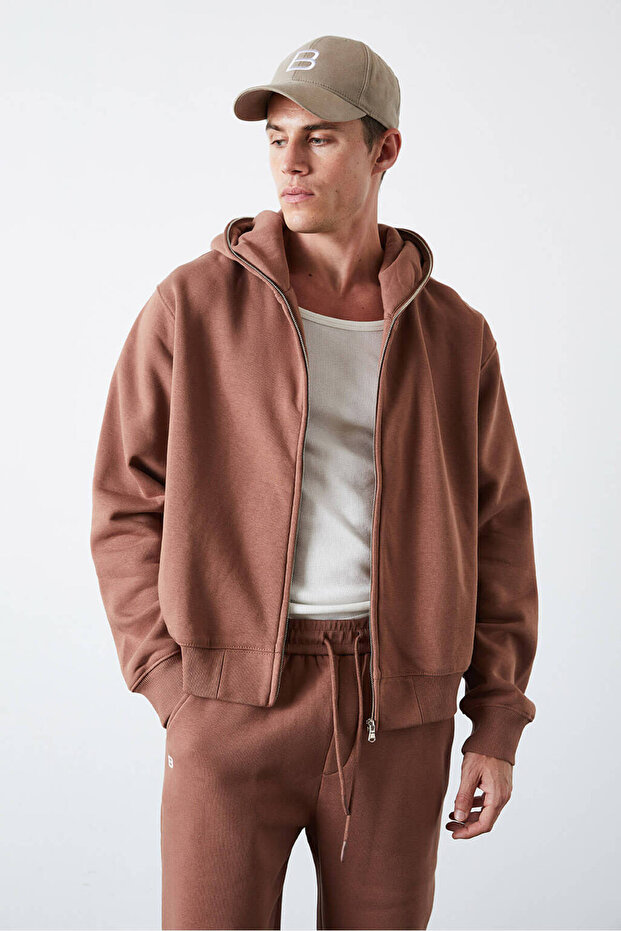 Oversize Kısa Hoodie - 3