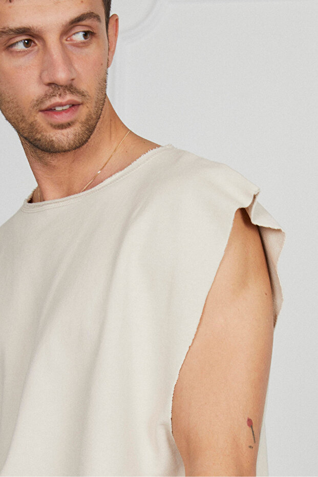 Yıkamalı Kısa Kollu Sweatshirt - 3